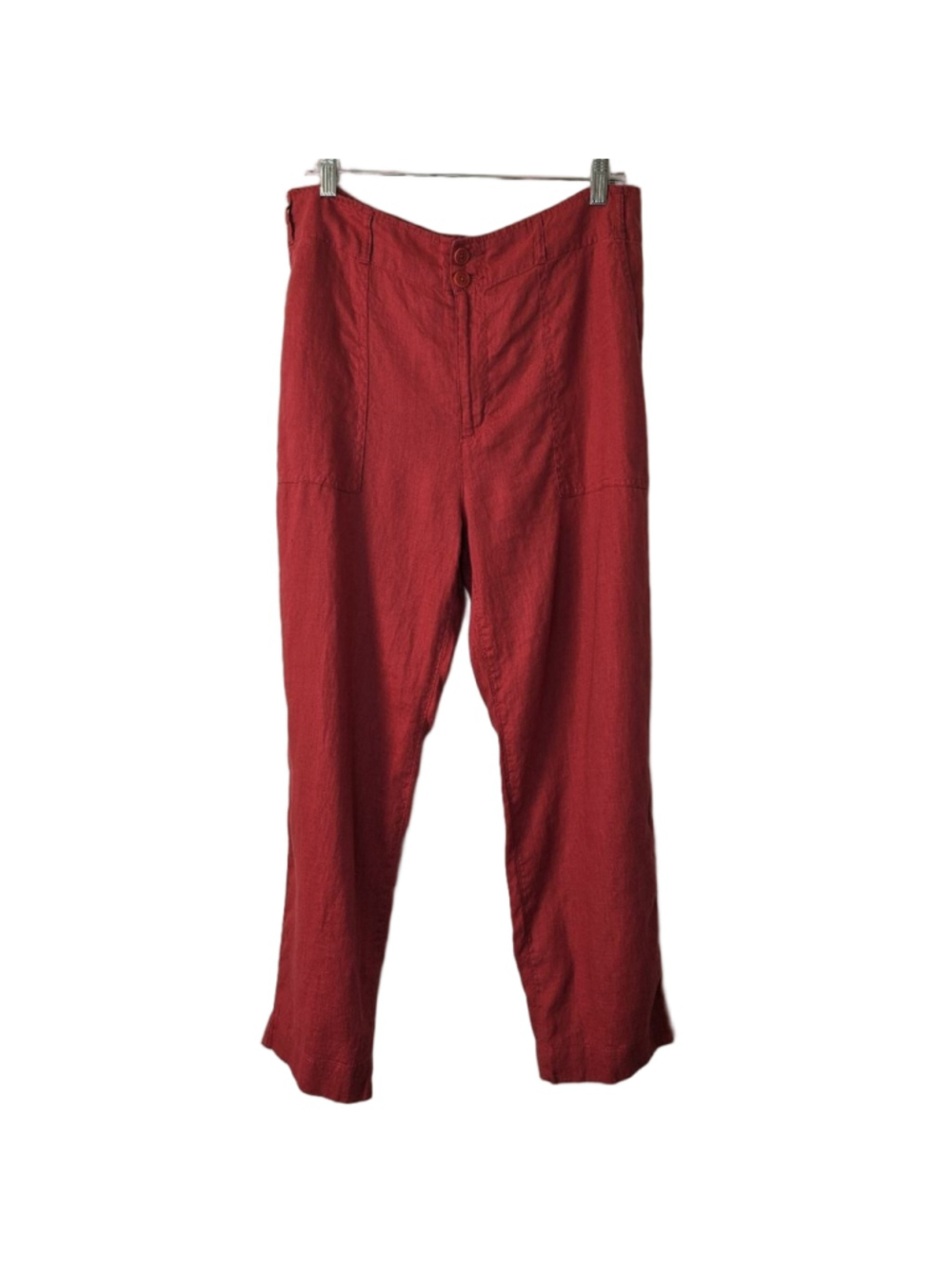 LAUREN Ralph Lauren 100% Linen Pants Size 10 Red Summer 4th of July